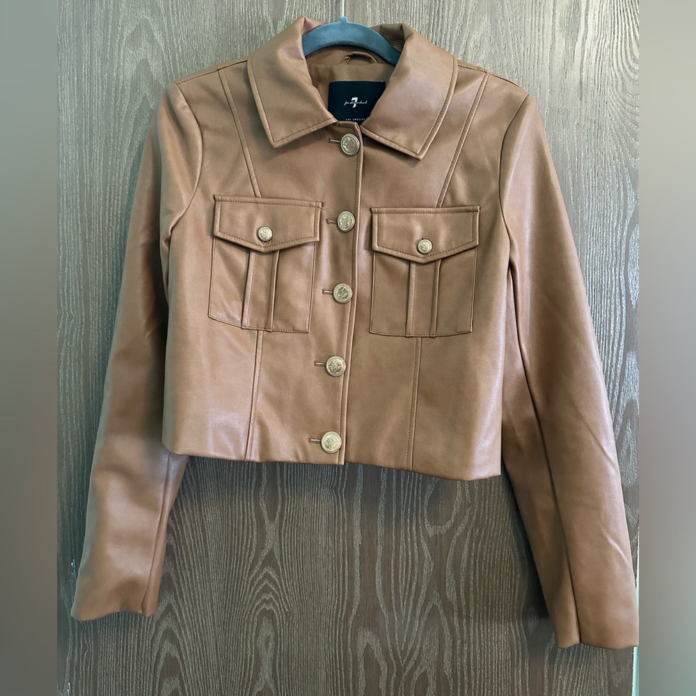 7 For All Man Kind Faux Leather Jacket